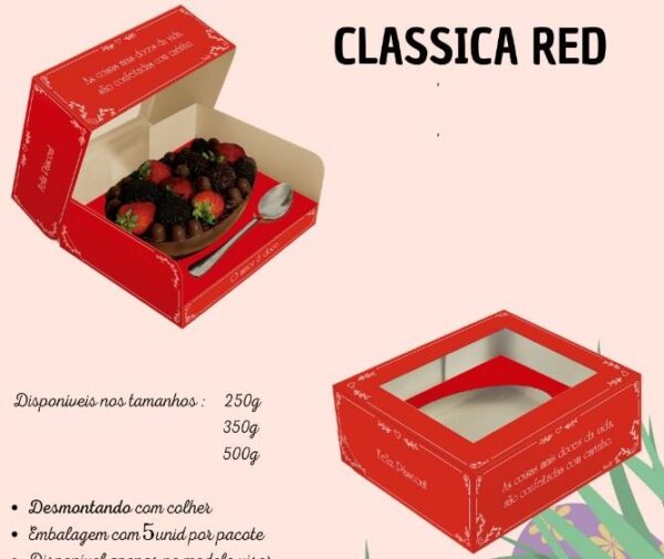 CAIXA OVO C 250G PATCHII CLASSICA RED