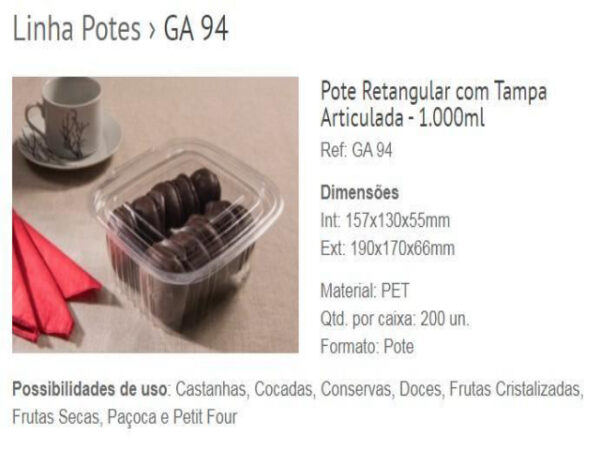 FORMA GA94 RETANGULAR 1000ML