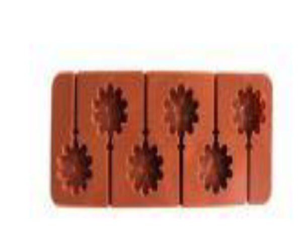 FORMA SILICONE PIRULITO FLORAL 6 ESPACOS