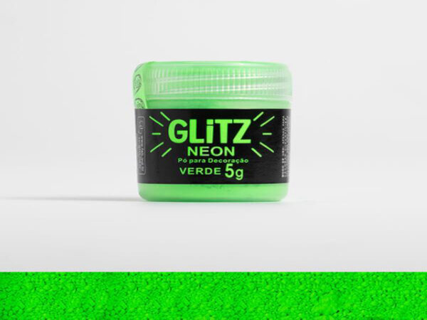 PO FAB GLITTER 5G NEON VERDE