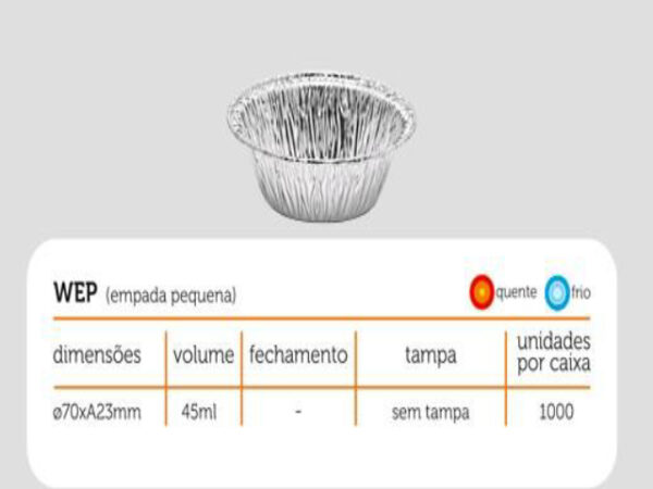 FORMINHA EMPADA WYDA PEQ 45ML 100UN