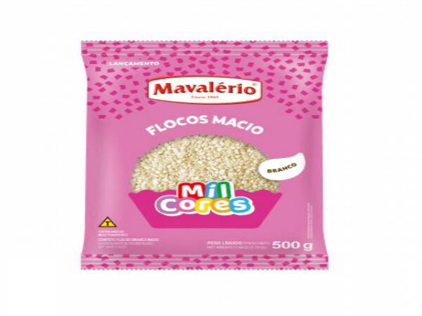 FLOCOS MAVALERIO MACIO CHOC BRANCO 500G
